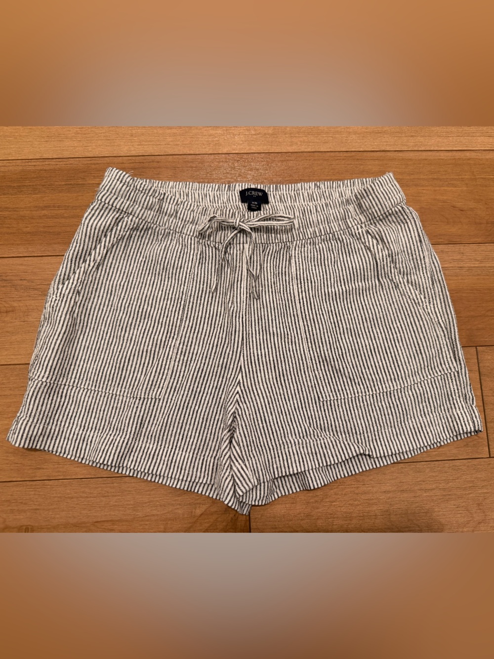 J. Crew Women's Striped Drawstring Linen Shorts